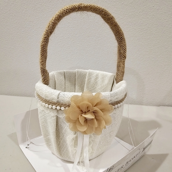 Amscan Other - Wedding Flower Girl Basket Rustic
